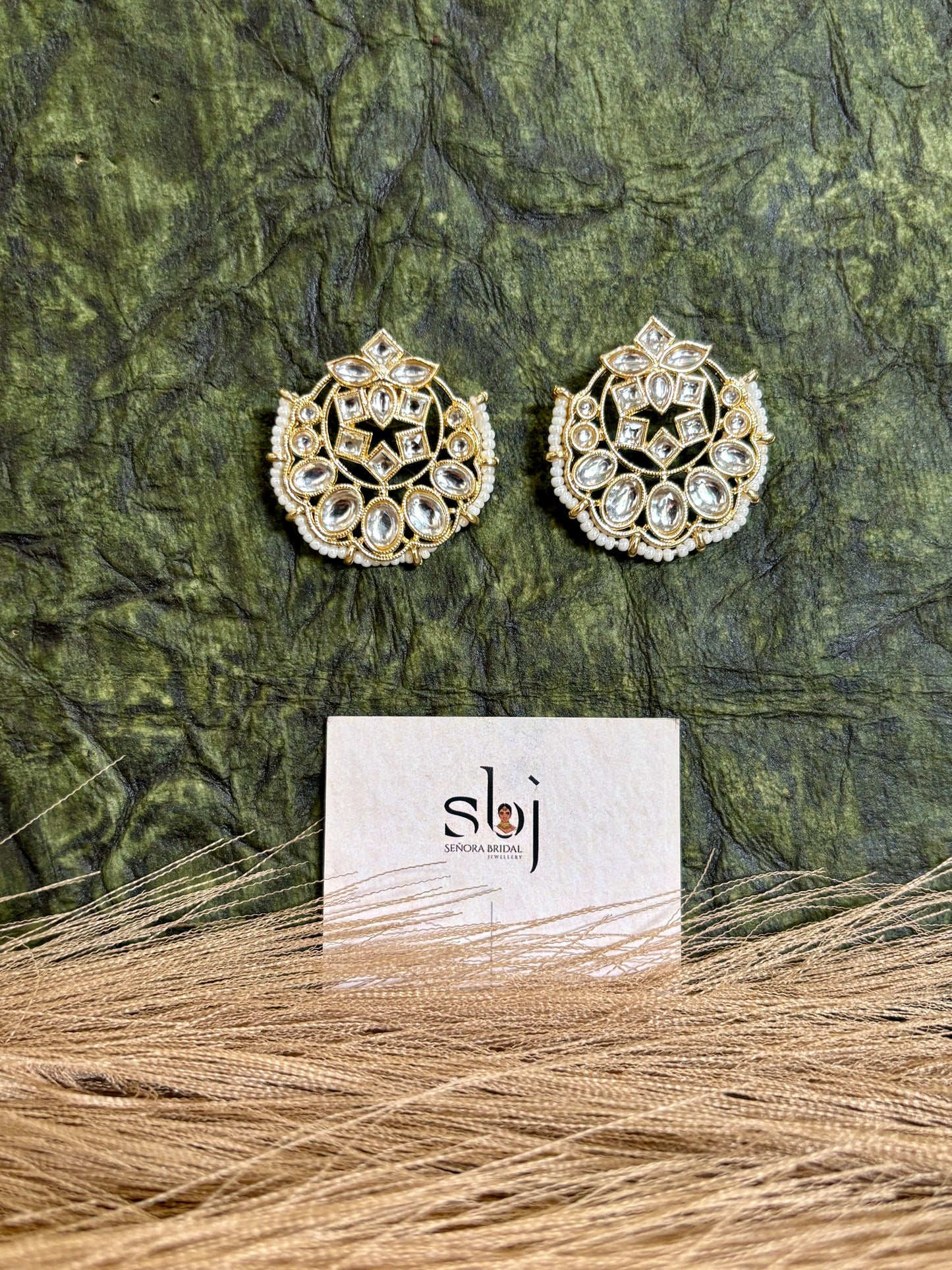 Royal Kundan Pearl Stud Earrings