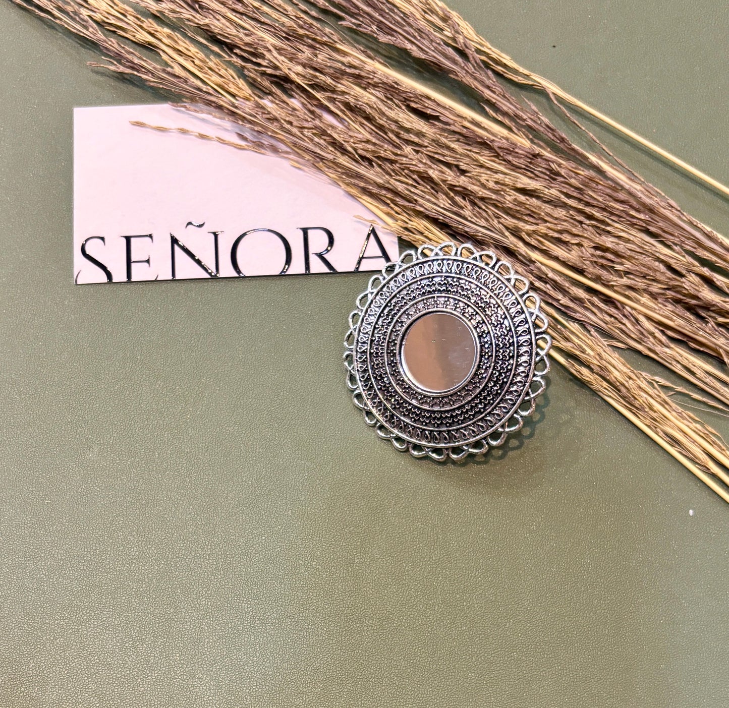 Meher Vintage Mirror Statement Ring