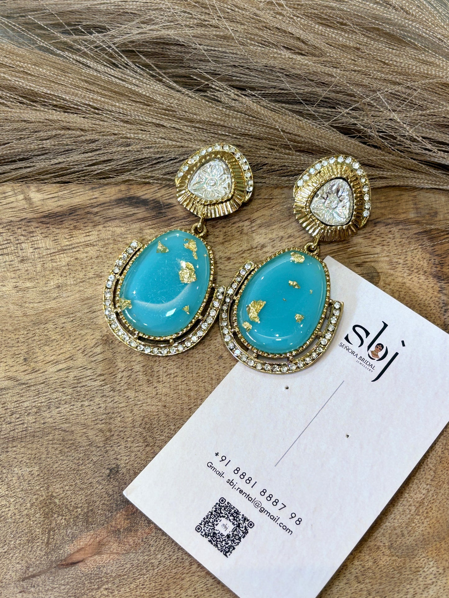 Aqua Celeste Statement Earrings