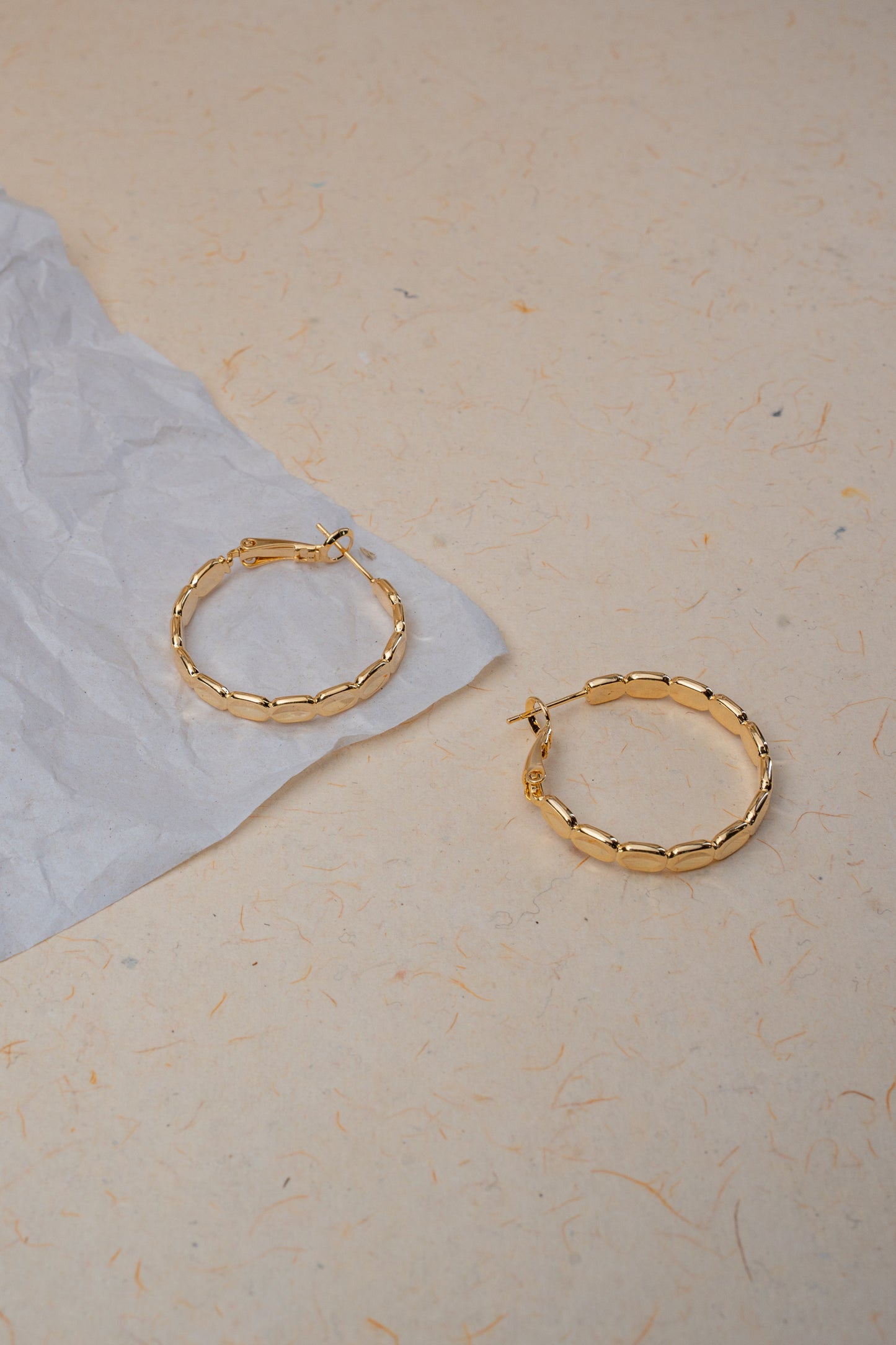 Elegant Gold-Plated Hoop Earrings