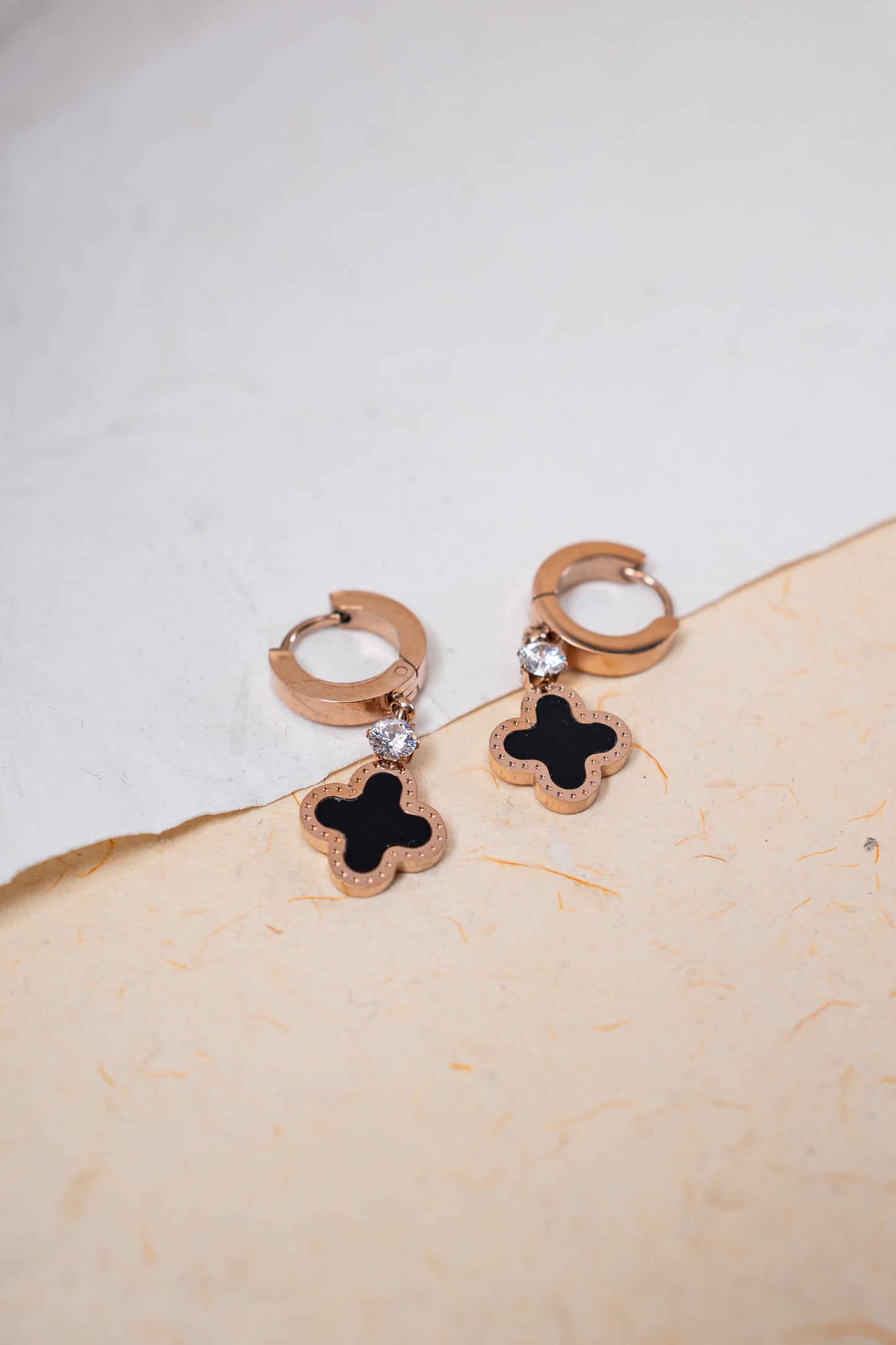 Copper Black drop earrings