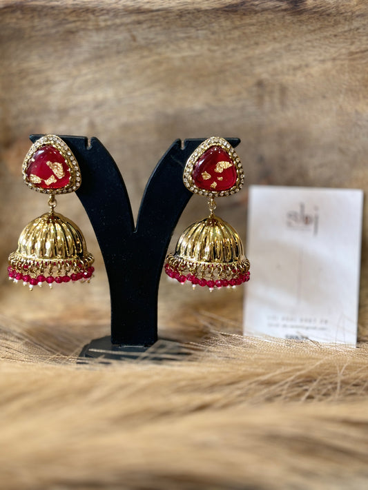 Rang Mahal Ruby Jhumkas