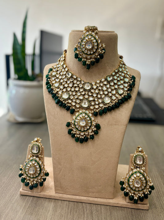 Emerald Royale Kundan Bridal Choker Set