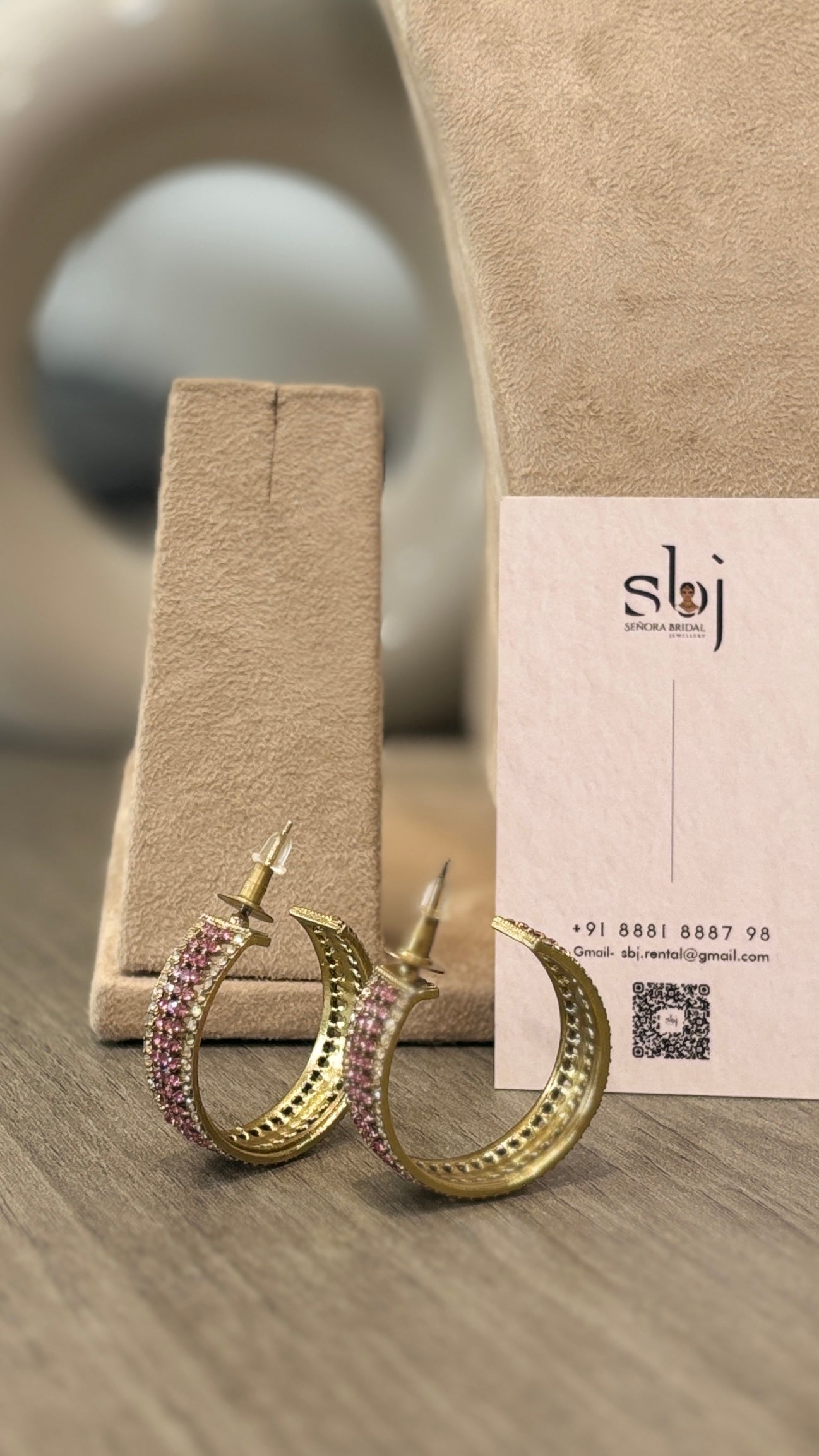 Blush Pink Royal Hoop Earrings
