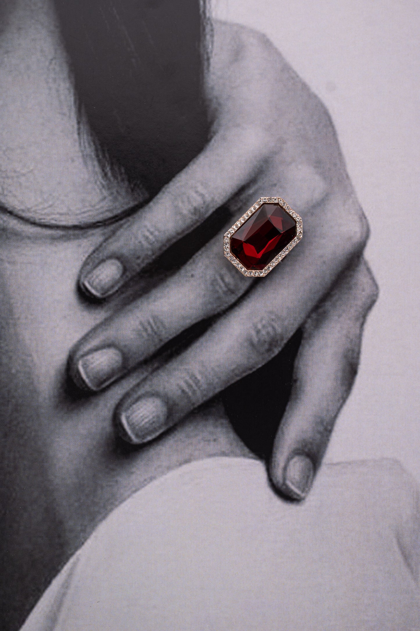 Stone Studded Red Crystal Rings