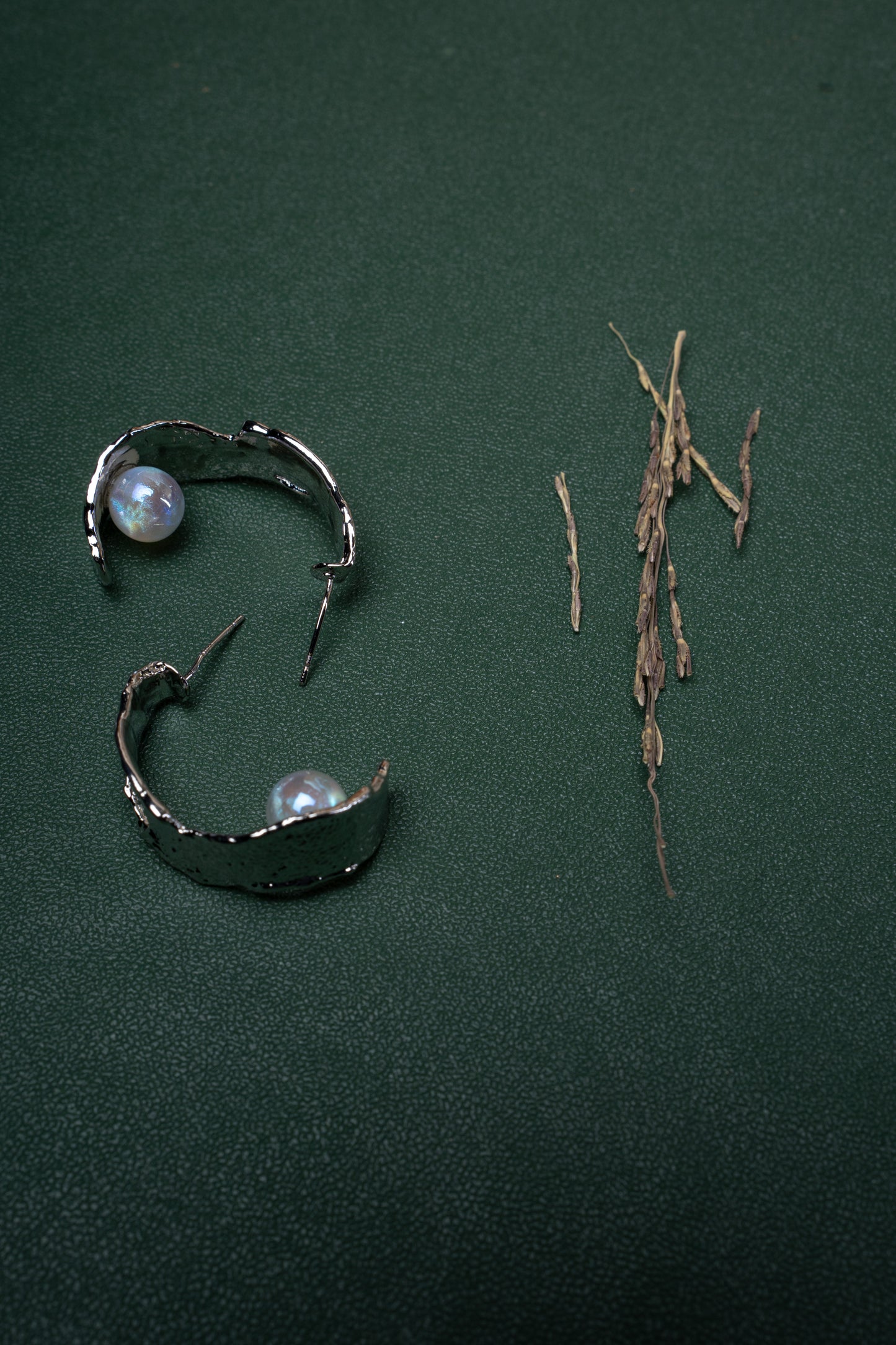 Silver-Plated Pearl Earrings