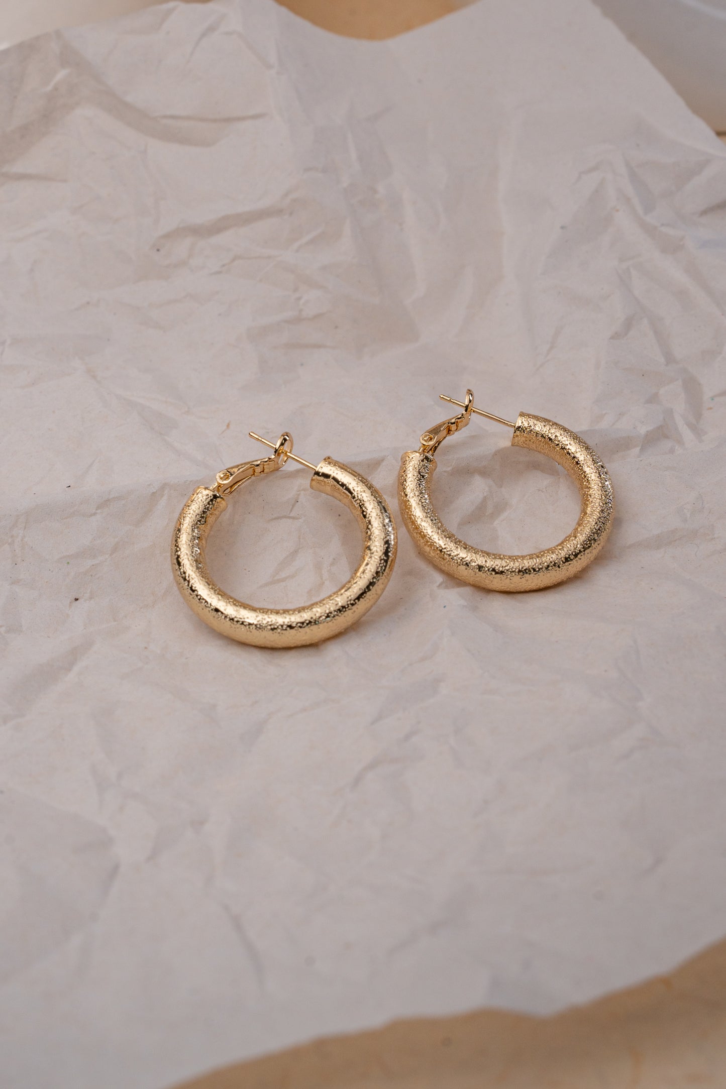 Sophisticated Gold-Plated Hoops