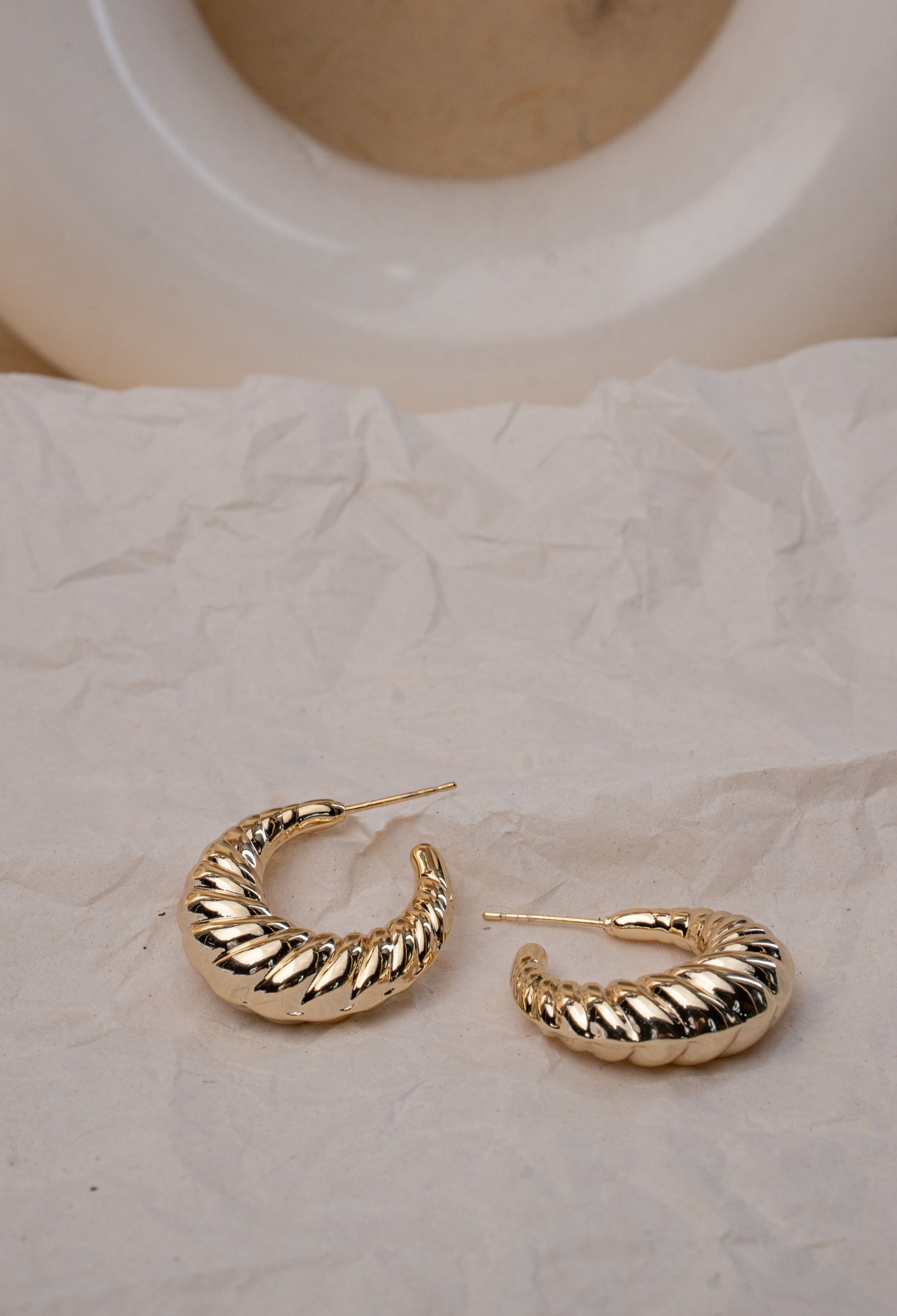 Elegant Gold-Plated Fashion Hoop Earrings