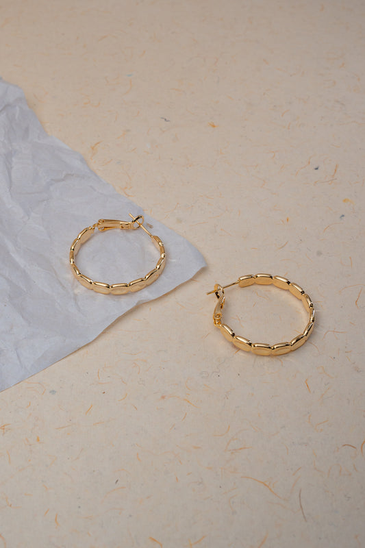 Elegant Gold-Plated Hoop Earrings