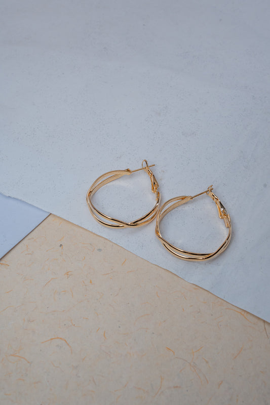 Elegant Gold-Plated Hoop Earrings