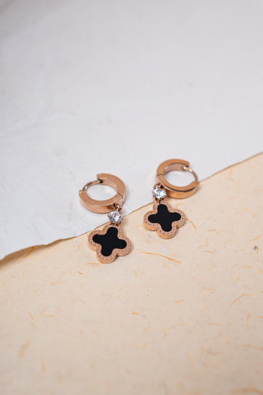 Copper Black drop earrings