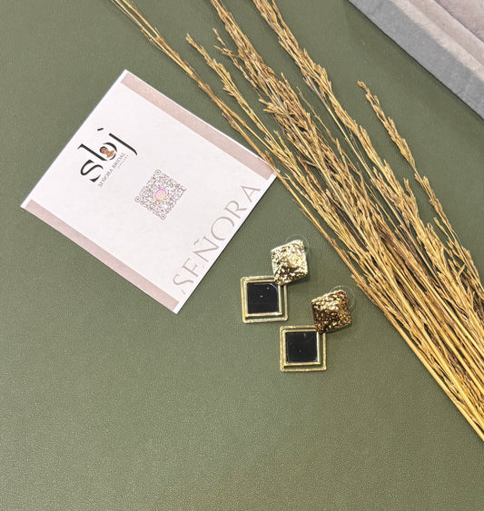 Noir Gleam Statement Studs