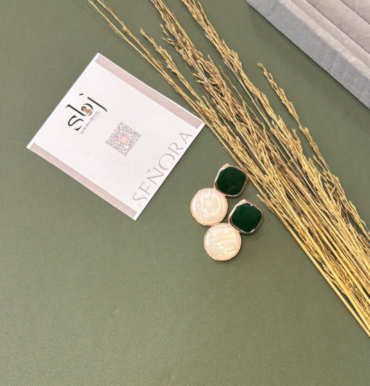 Pearl Swirl Modern Studs